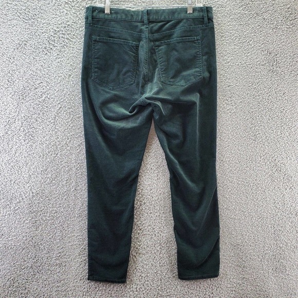 Ann Taylor Loft Women Corduroy Pants Size 30/10 Curvy Skinny Solid Green Stretch - Picture 2 of 7